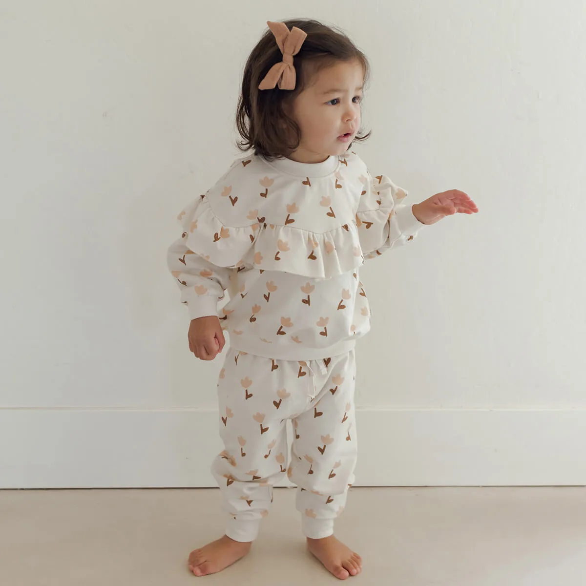 Relaxed Fleece Sweatpant in Tulips by Quincy Mae