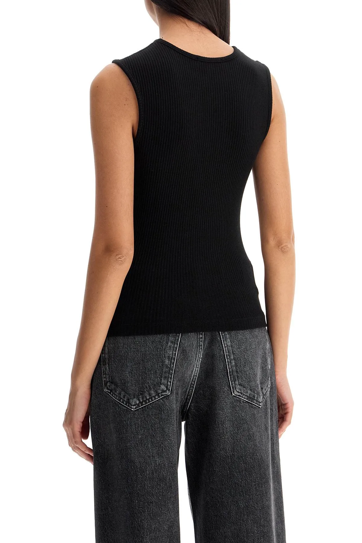 'ribbed binx tank A7292 3048 BLACK