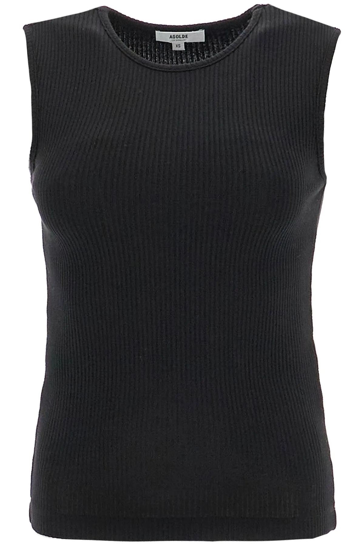 'ribbed binx tank A7292 3048 BLACK