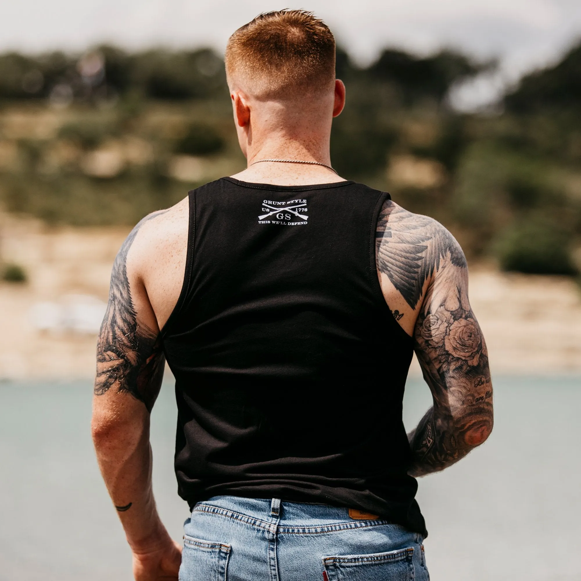 Rifle Flag Men's Tank - Black