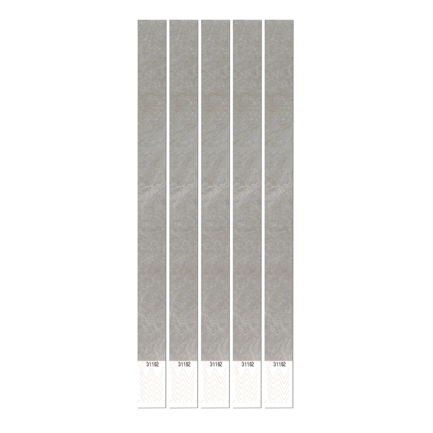 Silver Tyvek Wristbands .75" x 10" (Pack of 100)