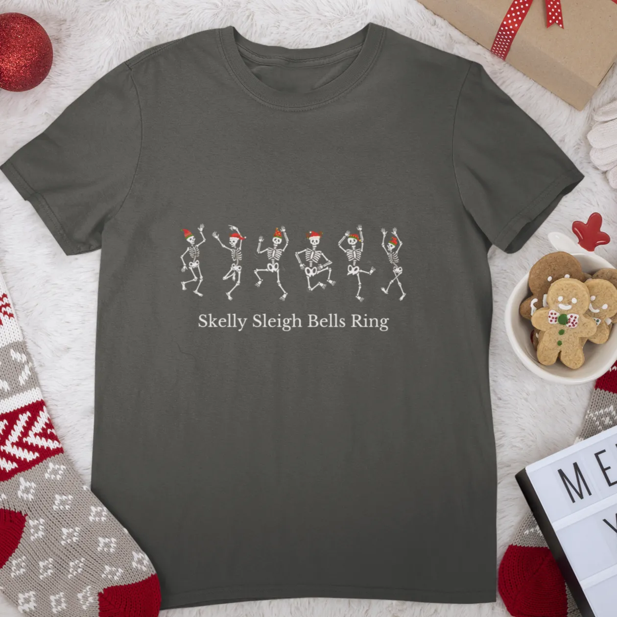 Skelly Sleigh Bells Ring Christmas Shirt, Christmas Shirt, Christmas Gift, Christmas Sweatshirt, Christmas gift for family, Holiday Shirt