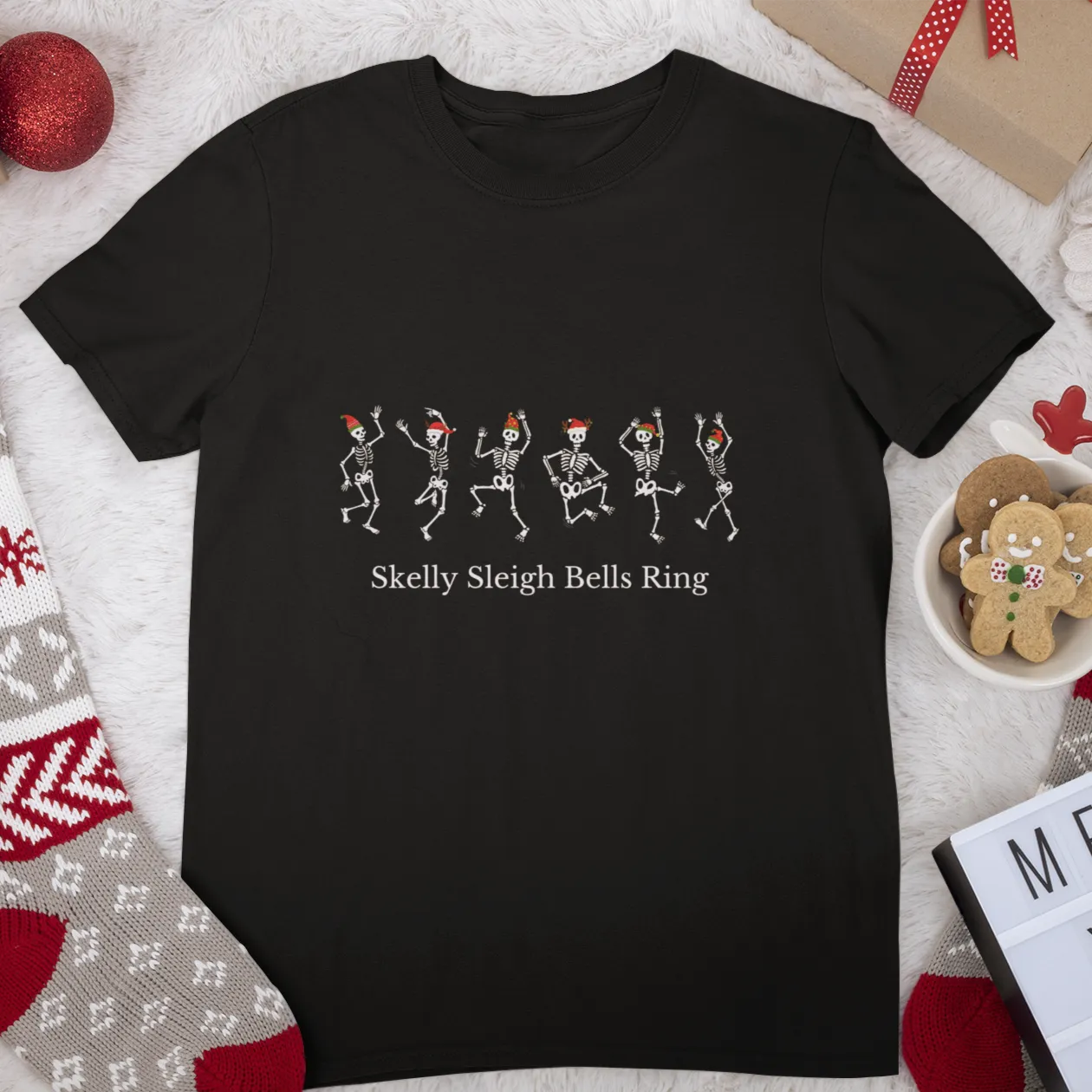 Skelly Sleigh Bells Ring Christmas Shirt, Christmas Shirt, Christmas Gift, Christmas Sweatshirt, Christmas gift for family, Holiday Shirt