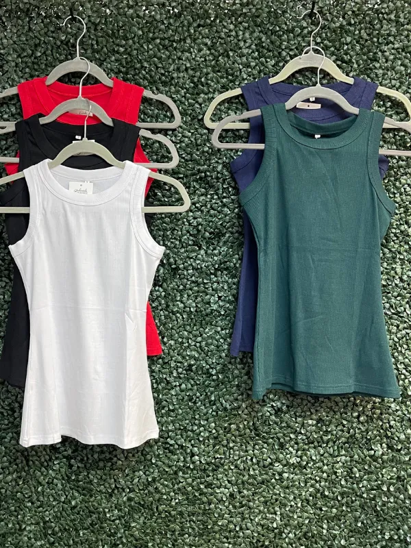 Sleeveless Basic Cami Tank Tops