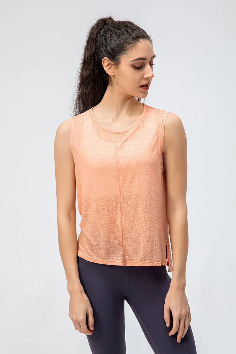 Sleeveless Tank Tops Sheer