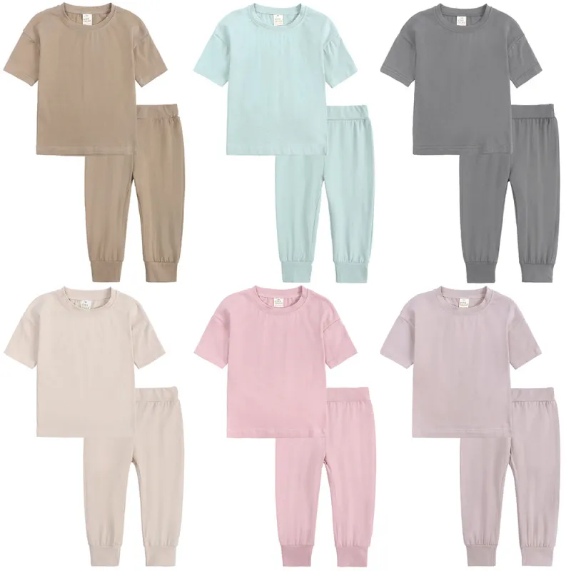 Solid Color Shirt & Pants Set