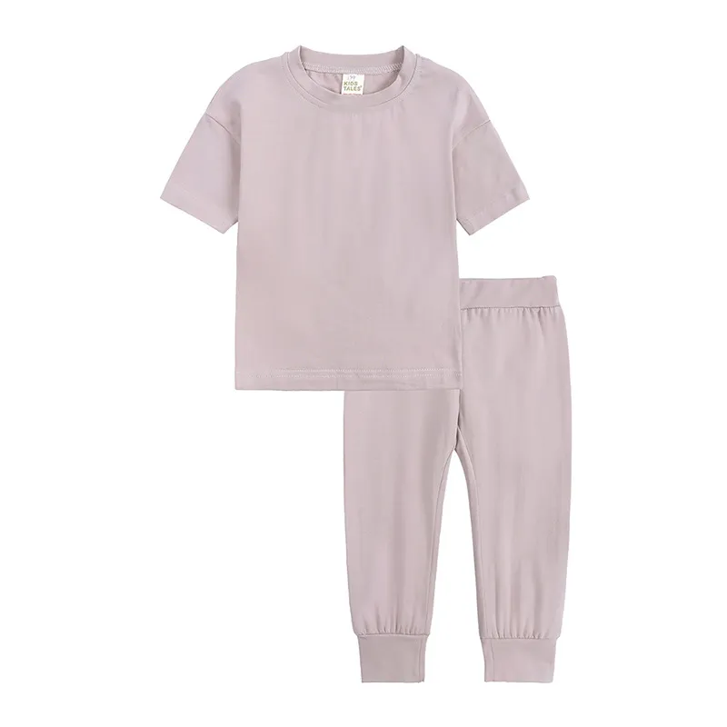 Solid Color Shirt & Pants Set