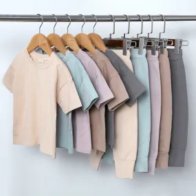 Solid Color Shirt & Pants Set