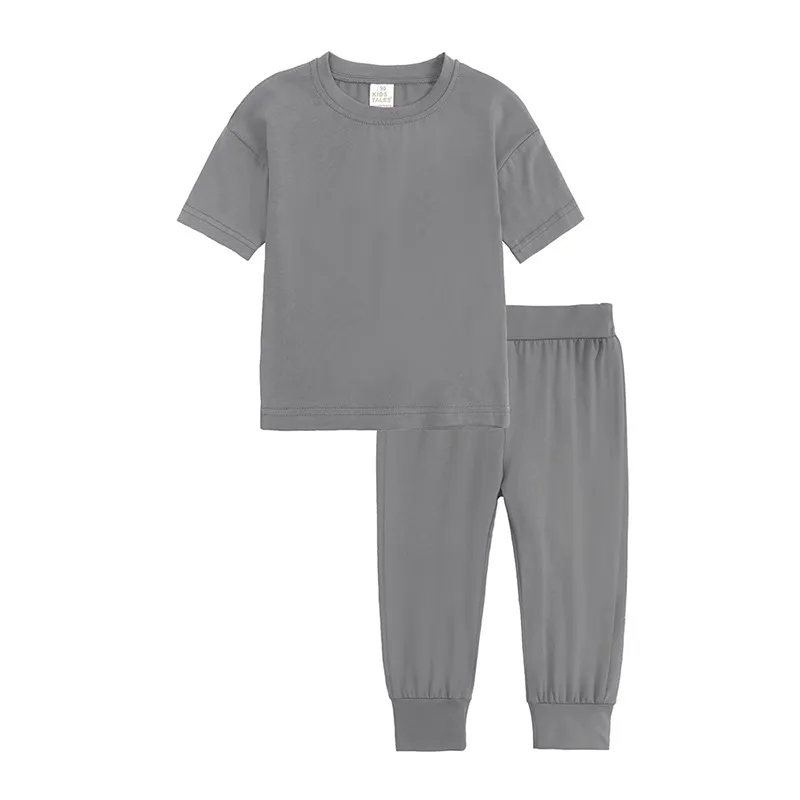 Solid Color Shirt & Pants Set