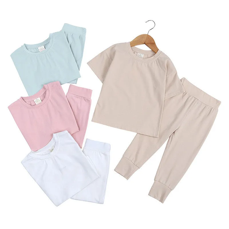 Solid Color Shirt & Pants Set