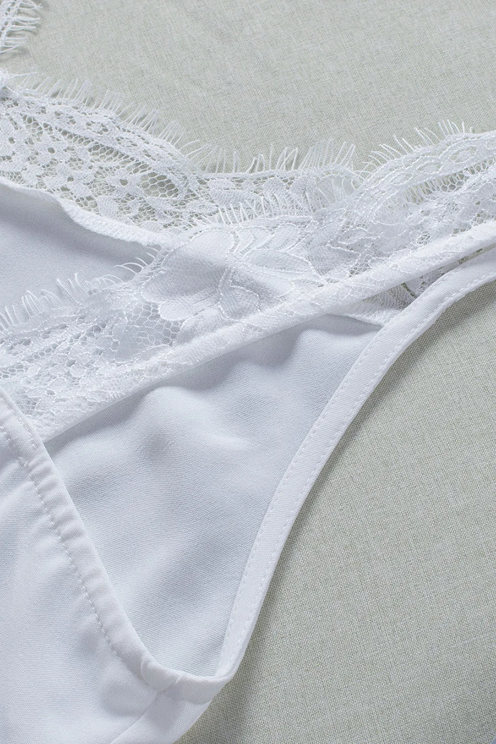 Solid Lace Splicing Sleeveless Top