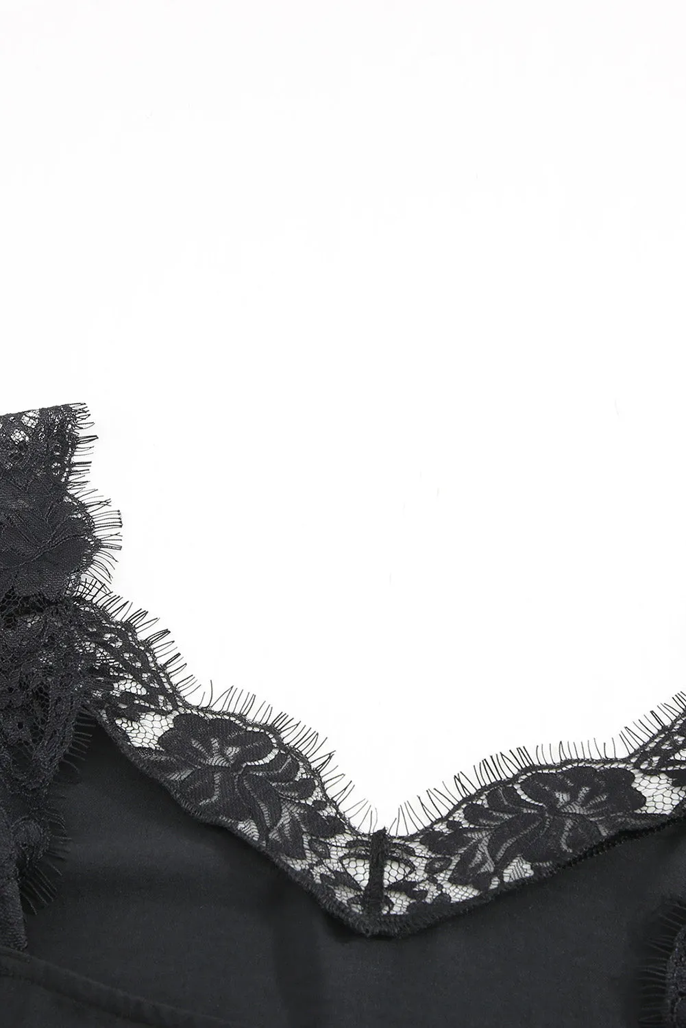 Solid Lace Splicing Sleeveless Top