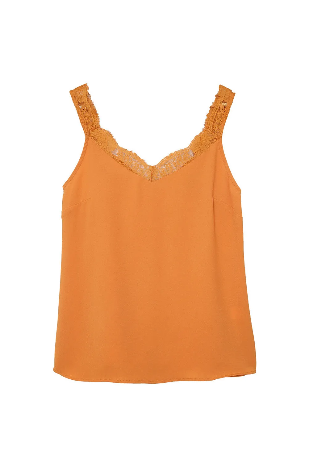 Solid Lace Splicing Sleeveless Top