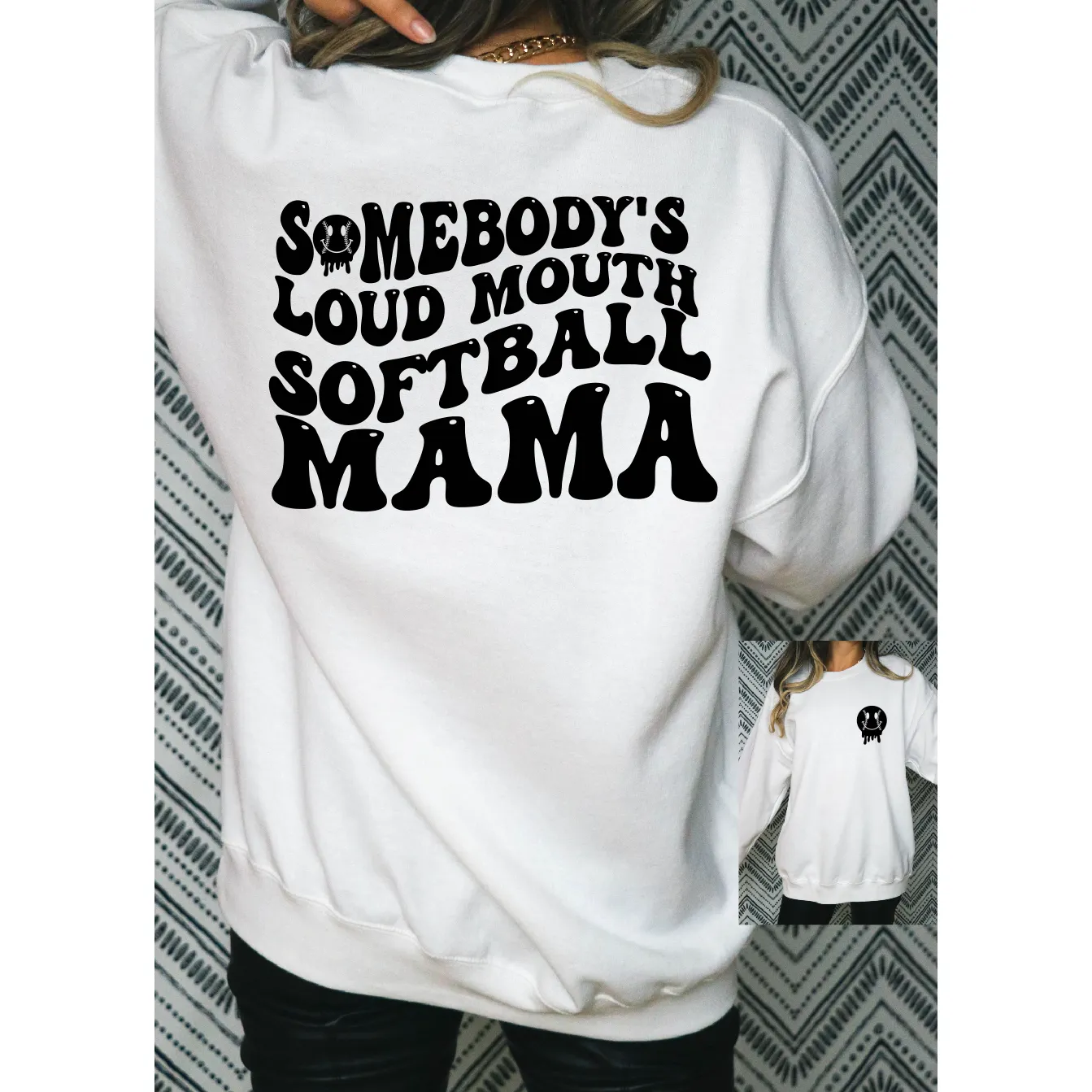 Somebody's Loud Mouth Softball Mama Tee or Sweatshirt