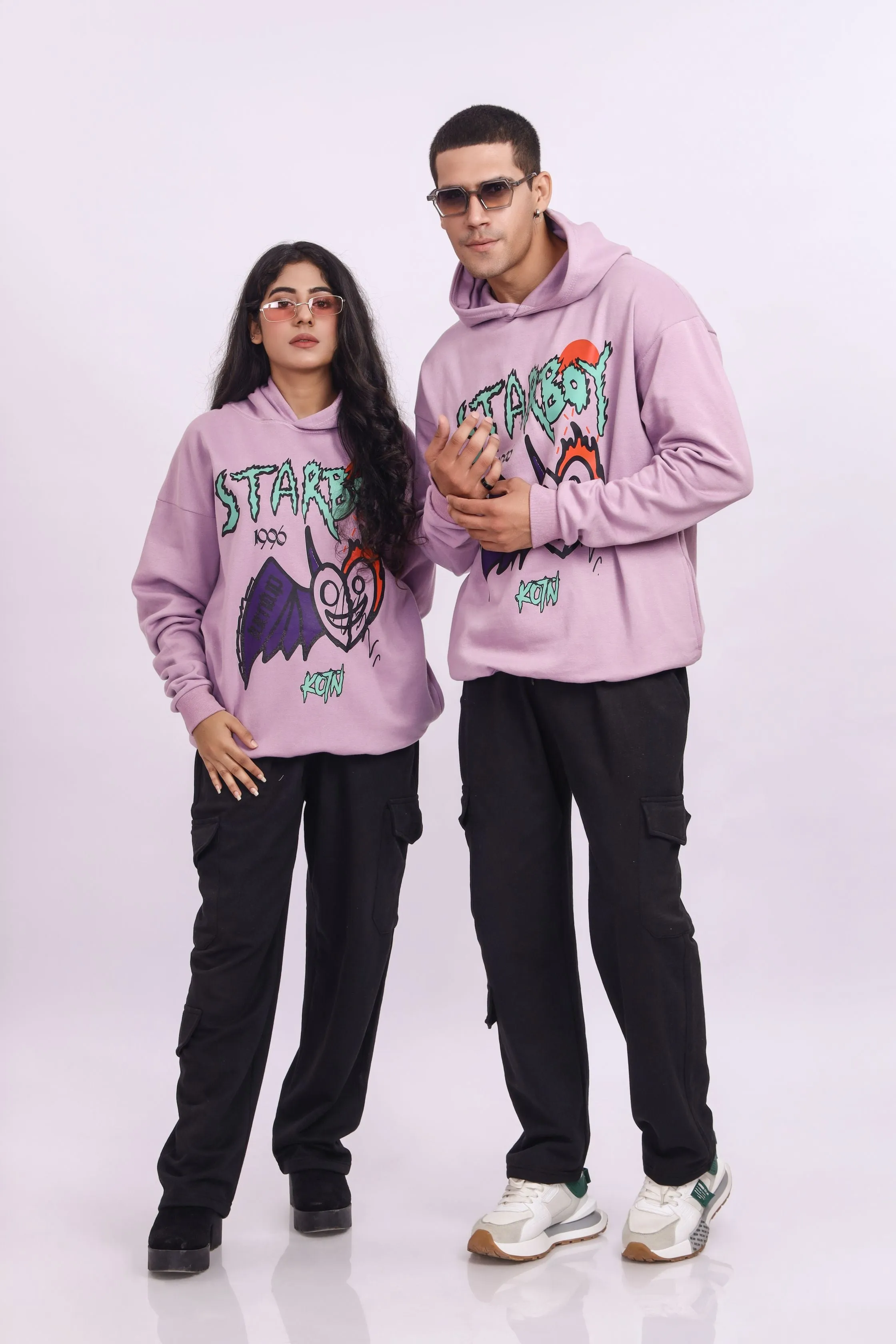 STARBOY PURPLE OVERSIZED HOODIE