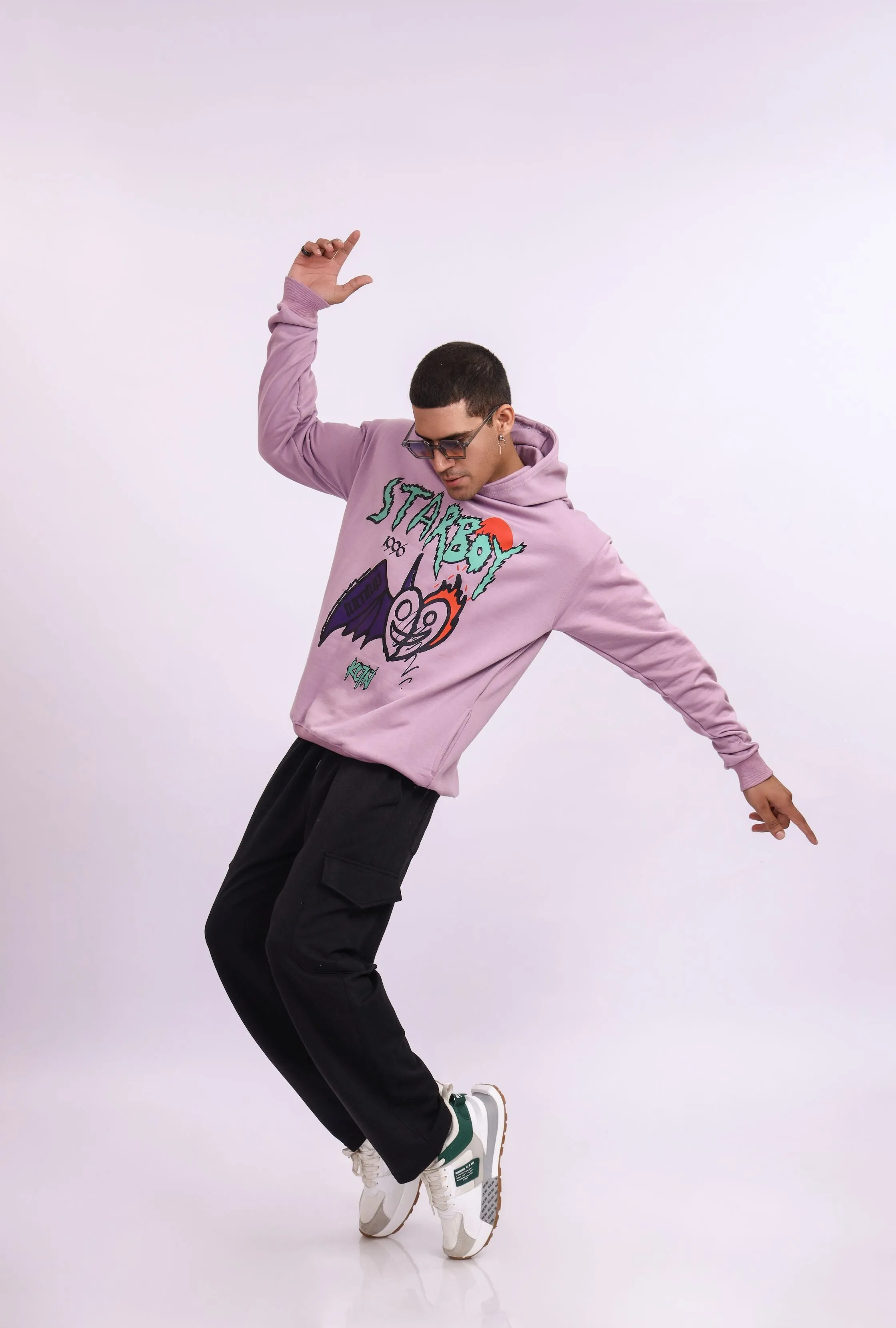 STARBOY PURPLE OVERSIZED HOODIE