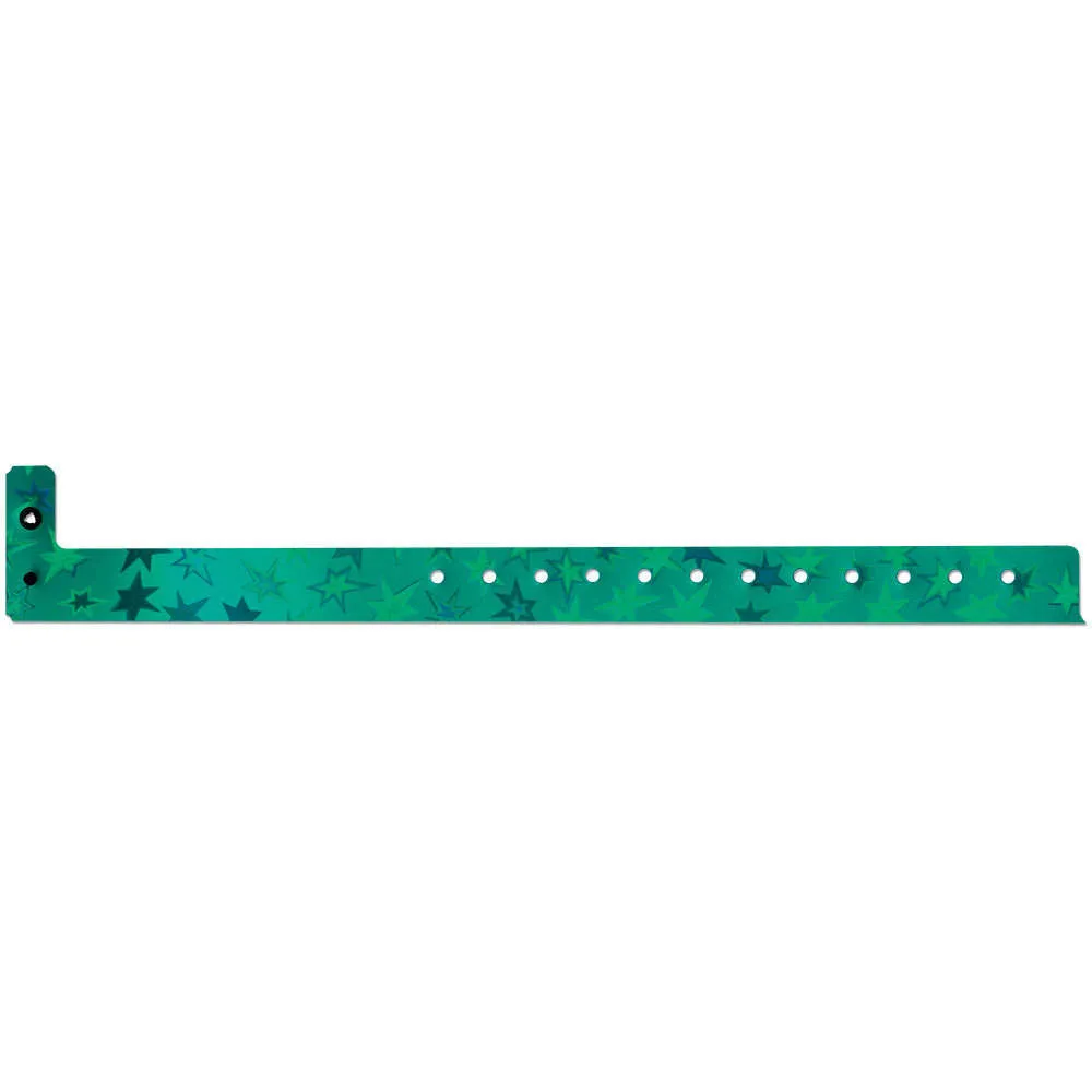 Stars™ Holographic Plastic Wristbands 3/4" 4830 (500/Box)