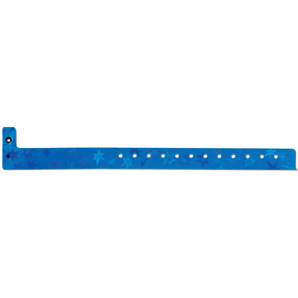 Stars™ Holographic Plastic Wristbands 3/4" 4830 (500/Box)