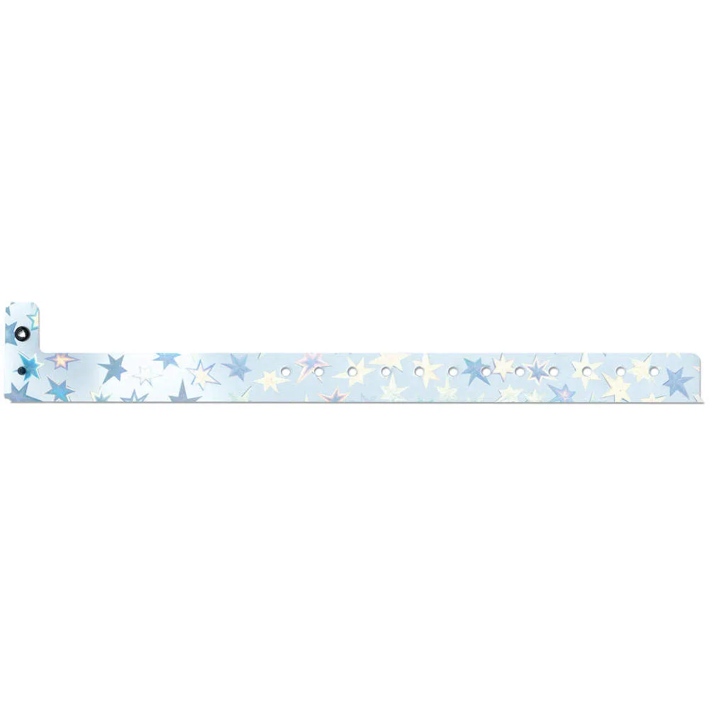 Stars™ Holographic Plastic Wristbands 3/4" 4830 (500/Box)