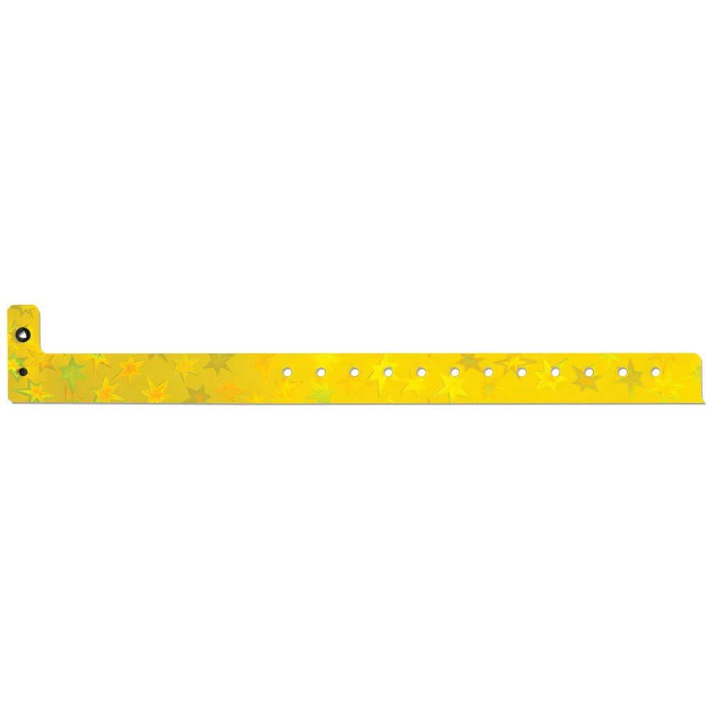 Stars™ Holographic Plastic Wristbands 3/4" 4830 (500/Box)
