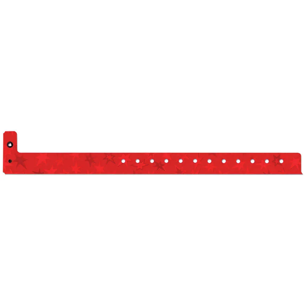 Stars™ Holographic Plastic Wristbands 3/4" 4830 (500/Box)