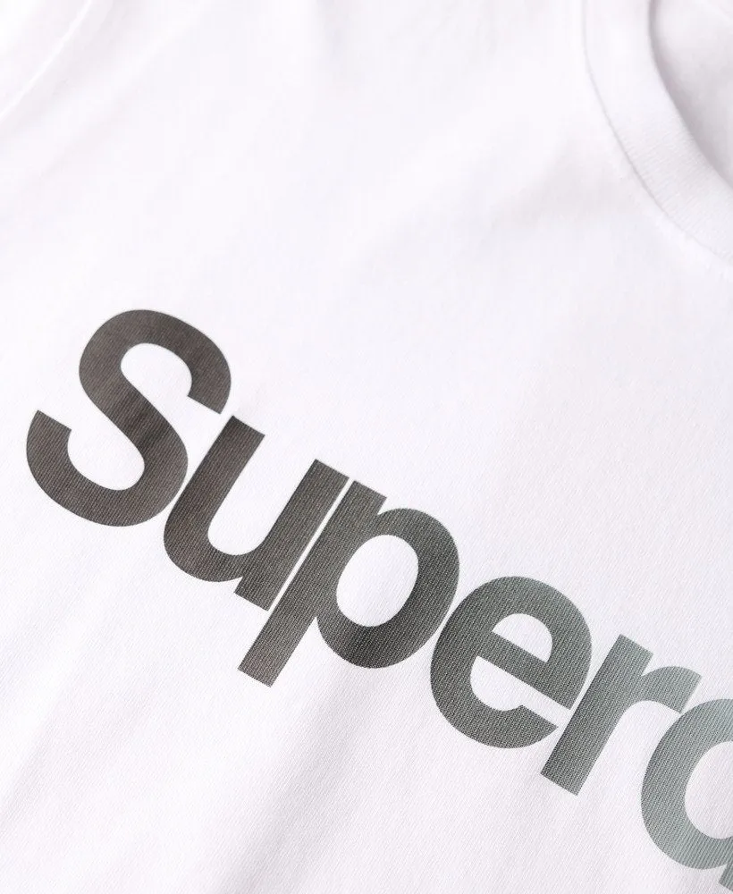 Superdry Core Logo Fade Loose T-Shirt - WHITE