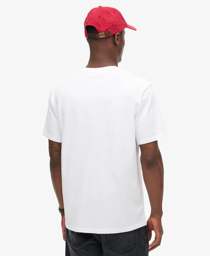 Superdry Core Logo Fade Loose T-Shirt - WHITE