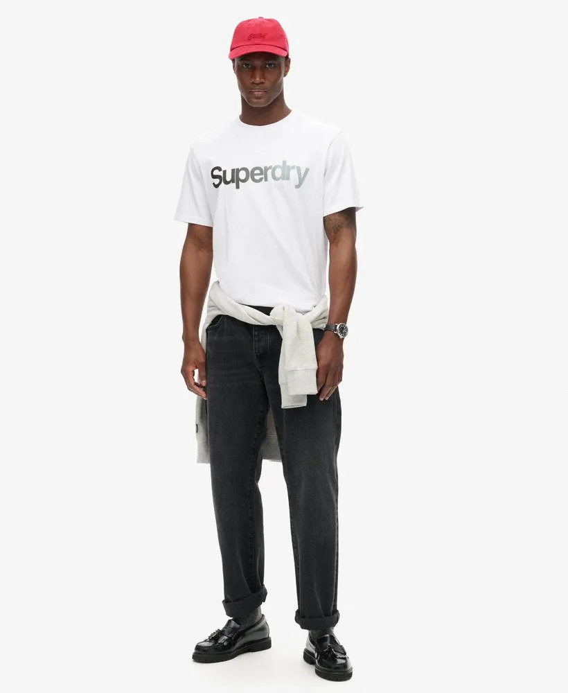 Superdry Core Logo Fade Loose T-Shirt - WHITE