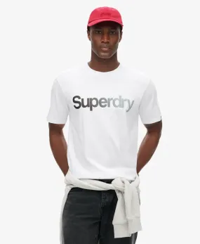 Superdry Core Logo Fade Loose T-Shirt - WHITE