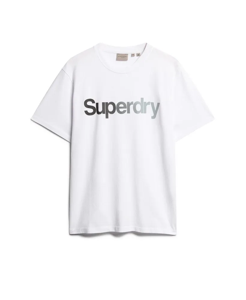 Superdry Core Logo Fade Loose T-Shirt - WHITE