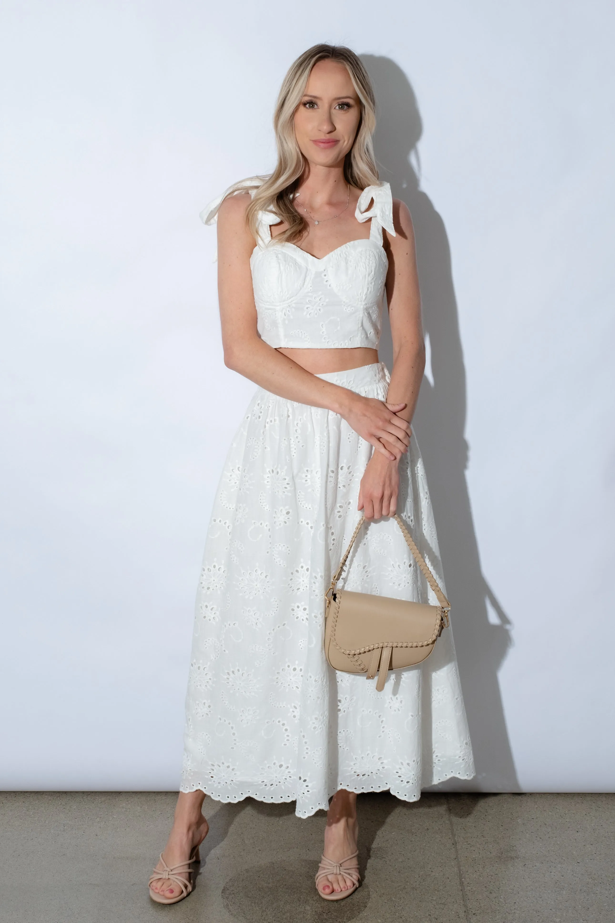 Tayla Eyelet Sweetheart Top