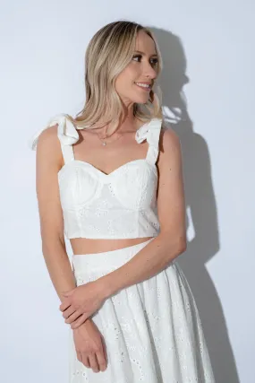 Tayla Eyelet Sweetheart Top
