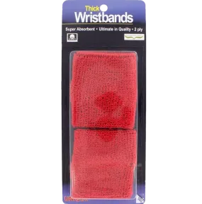 Thick 2-Ply Wristband - Red