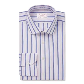 Thomas Pink Classic Fit Formal Thick & Thin Stripe Shirt