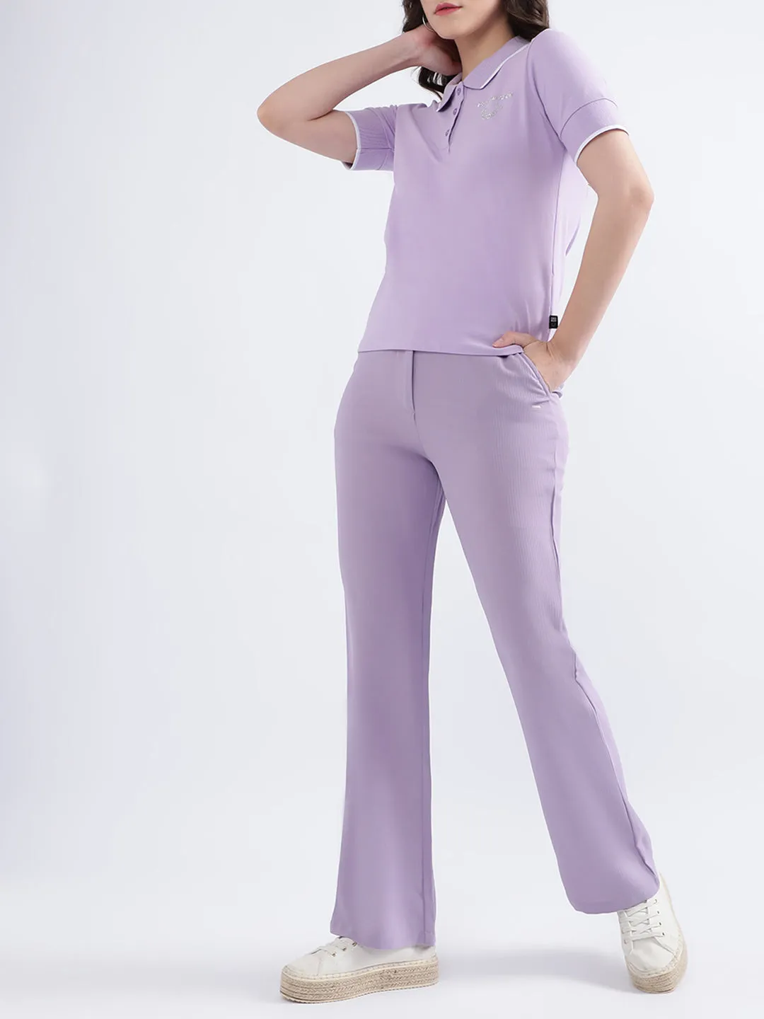 True Religion Purple Fashion Lilac Regular Fit Polo T-Shirt