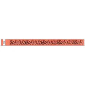 Tytan-Band® Expressions Tyvek® Wristbands 3/4" Leopard Design NTX58 - Day Glow Orange (500/Pack)