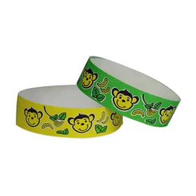 Tytan-Band® Expressions Tyvek® Wristbands 3/4" Monkeys Design NTX102 (500/Pack)