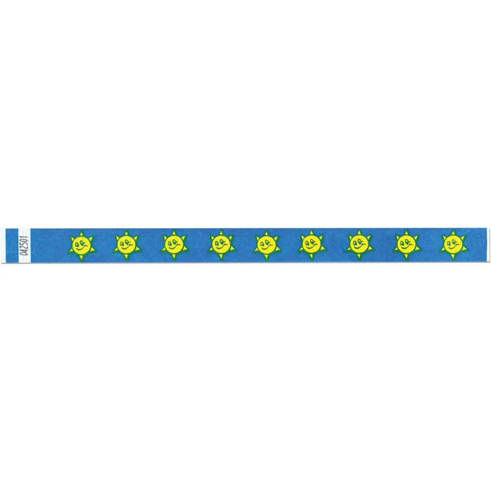 Tytan-Band® Expressions Tyvek® Wristbands 3/4" Smiley Sun Design NTX08 (500/Pack)