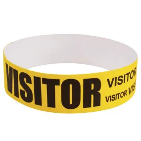 Tytan-Band® Expressions Tyvek® Wristbands 3/4" Visitor Design NTX115 - Yellow (500/Pack)
