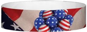 Tyvek® 3/4" x 10" Fourth Of July pattern wristbands