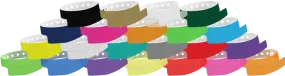 Vinyl 1 1/4" x 9 1/4" 3-Stub Snapped Solid Edge Glow wristbands