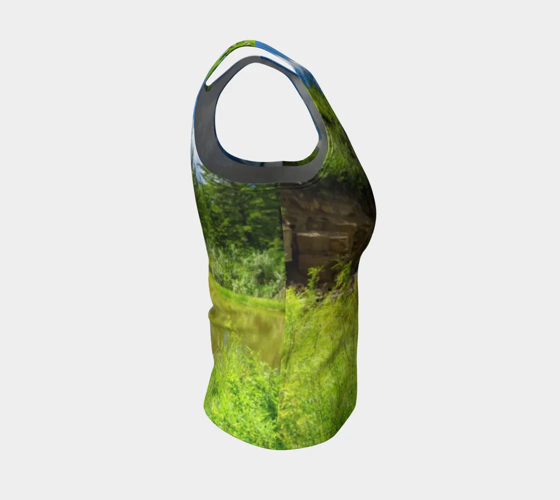 Women's All-Over Fitted Long Tank Top - Fish Creek Park Votier's Flats