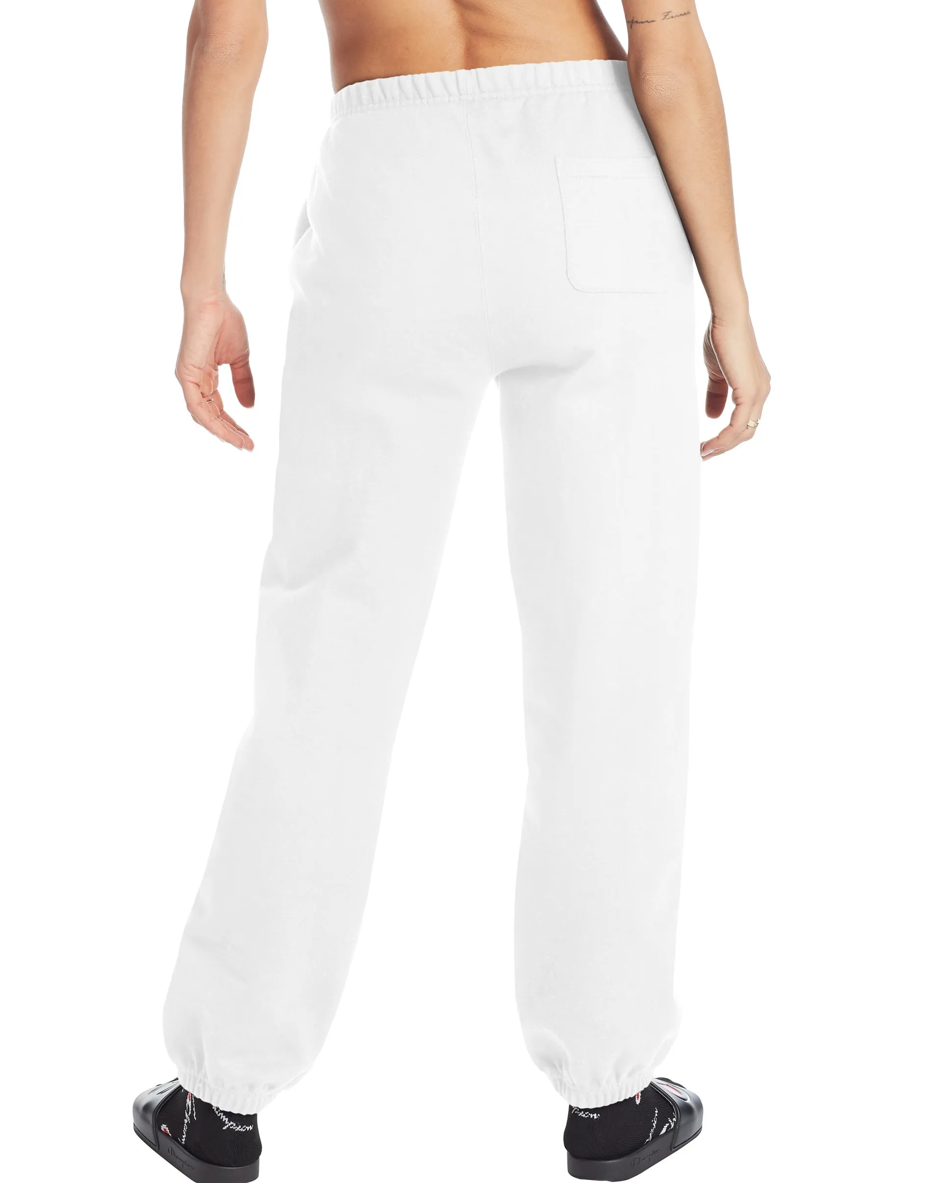 Women's Champion Reverse Weave Boyfriend Sweatpants White