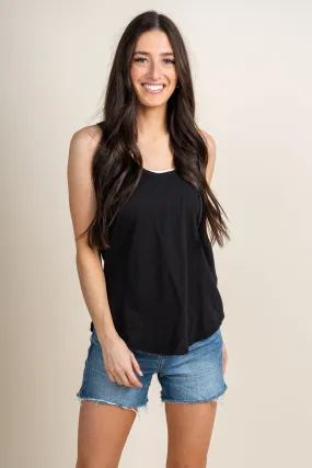 Z Supply relaxed slub tank top black