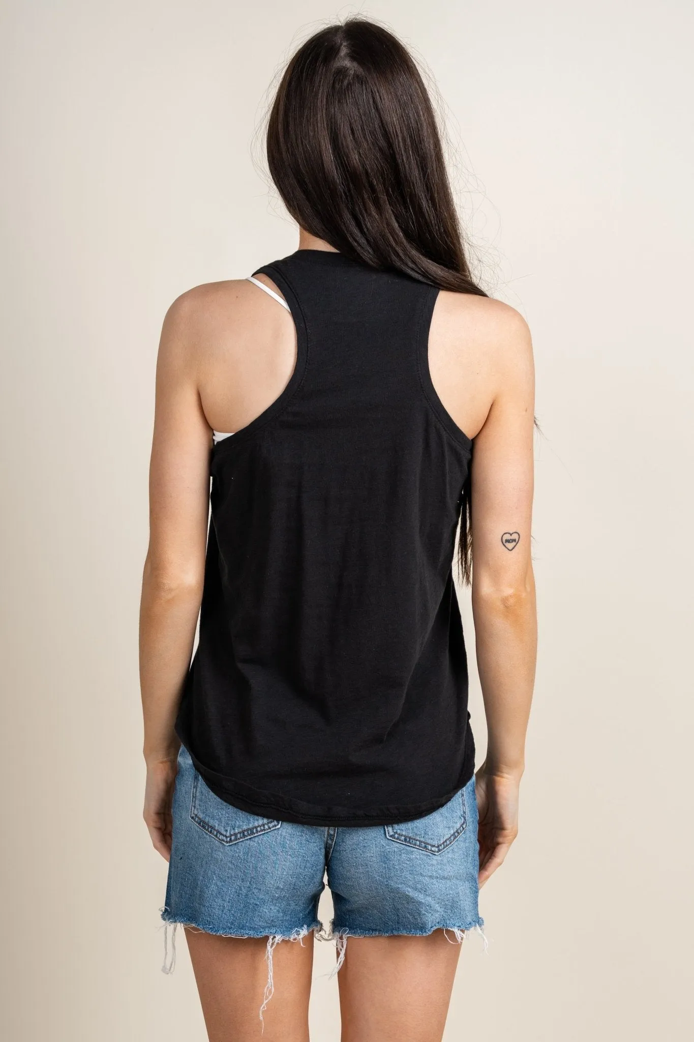 Z Supply relaxed slub tank top black